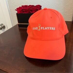 The Player’s Club Orange Baseball Cap for Golf Enthusiasts- Excellent Condition